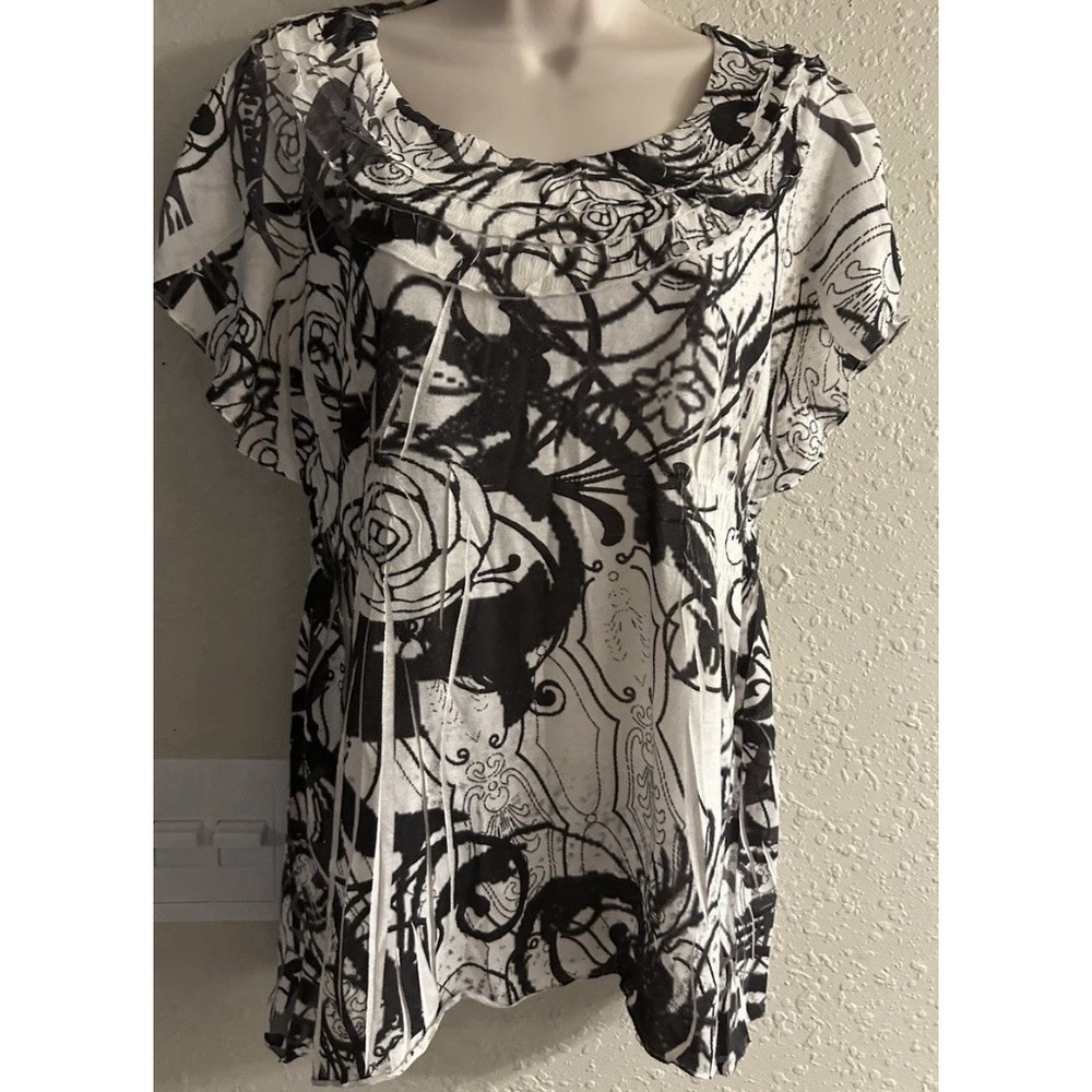 Medium Style & Co. Flair Sleeve Top #1157*8